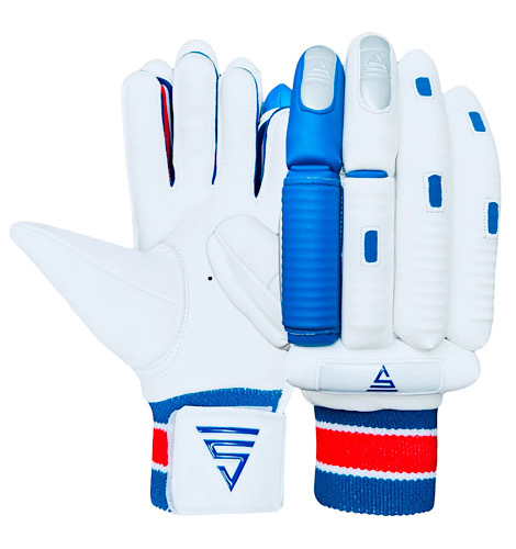 batting gloves on white background
