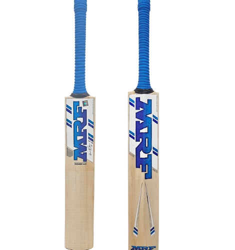 mrf cricket bat on white background